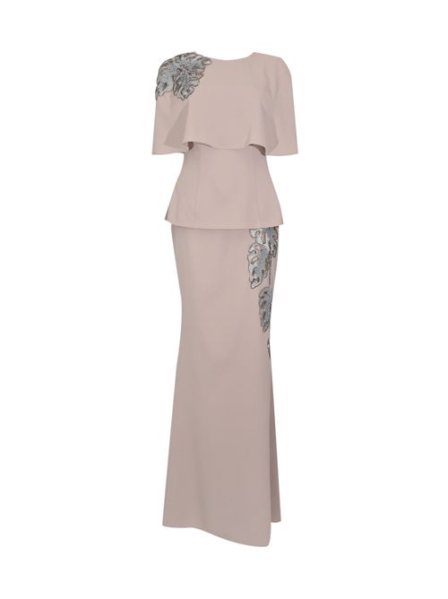 Abito composto Lizzy 66648 in crepe con strass TARIK EDIZ | 66648MINK